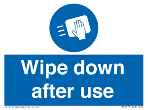 Wipe down after use